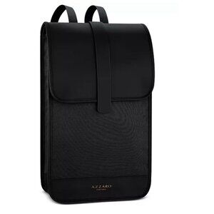 AZZARO PARFUMS GOLD LOGO BLACK SPORT TRAVEL BACKPACK LIMITED EDITION EXCLUSIVE.